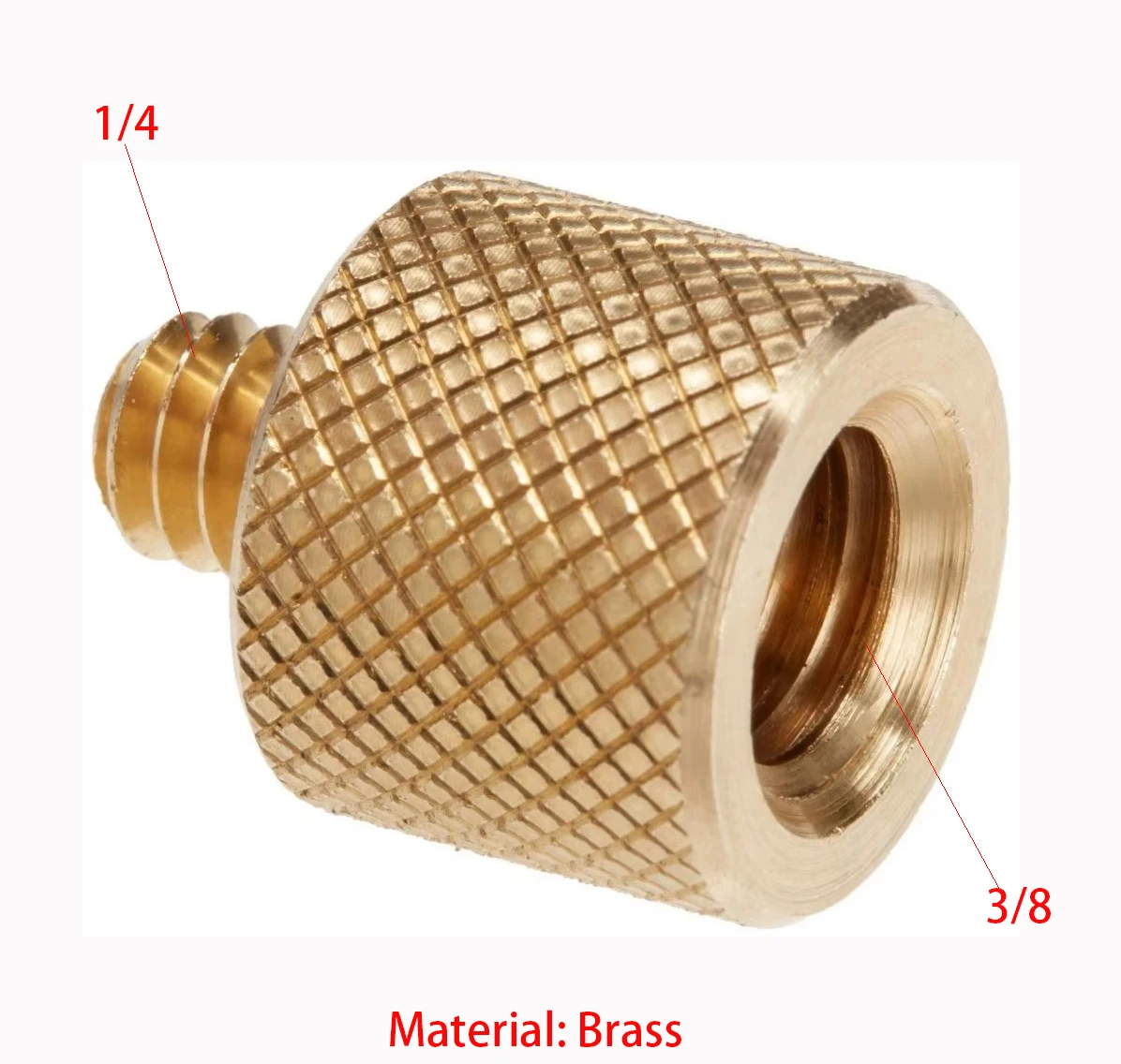 Manfrotto 015 1/4-Inch-20 Male 20mm Long to 3/8-Inch Female Adapter - Replaces 3358, 1/4-20 to 3/8-16 adapter
