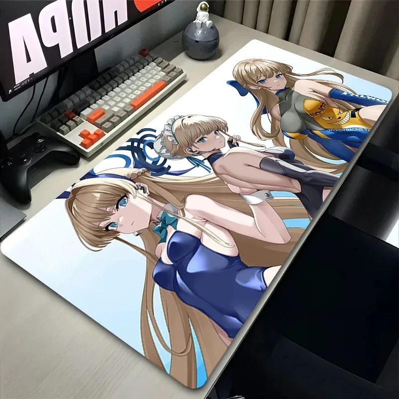 لوحة ماوس للكمبيوتر الشخصي، أرشيف أزرق، ملحقات ألعاب Kawaii، لوحة ماوس Asuma Toki، لوحة مفاتيح سطح المكتب، سجادة طاولة #4