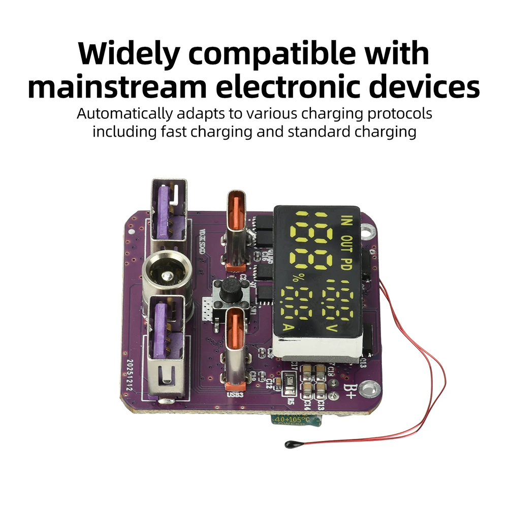 4S PD 100W Bidirektionales Schnelllademodul 20V 5A Hochleistungs-DC-Anschluss Integriertes Lade- und Entladegerät für Powerbank DIY