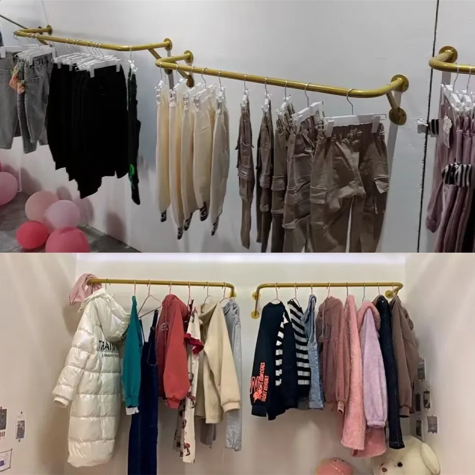 Indoor Stainless Steel Clothes Drying Rod Fixed Wall Mounted Coat Hanger Simple Design Bathroom Clothesline Storage Organizer