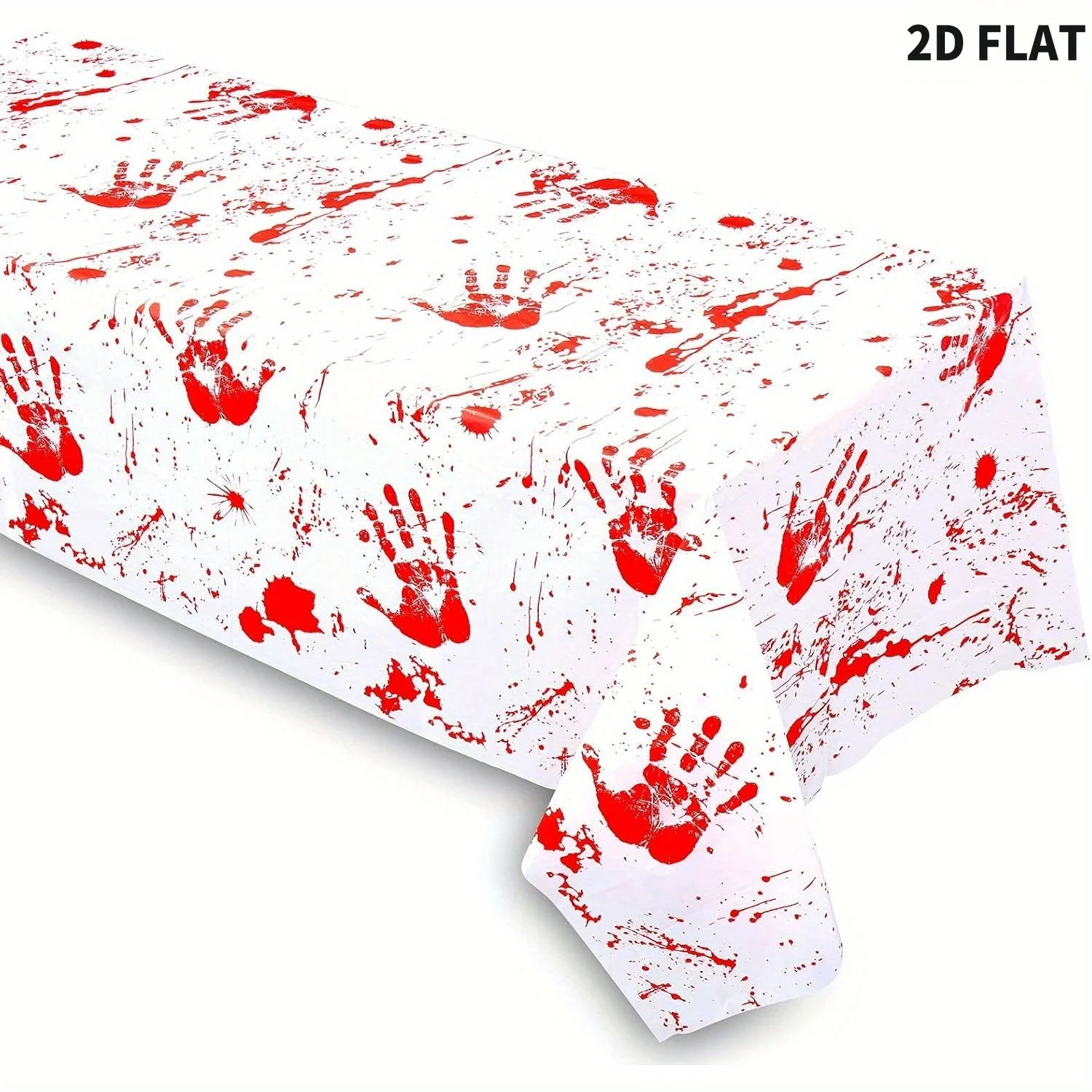 

2D FLAT 1pc Scary Bloody Zombie Palm Rectangular Tablecloths/Tablecovers, 108 x54inch Polyester Halloween Table covers