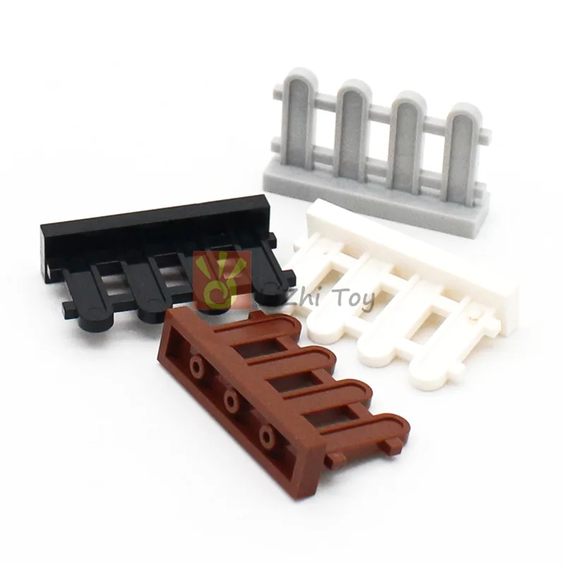 50pcs Moc Countryside Garden Fence 1x4x2 Paled Picket 33303 DIY Building Enlighten Block Bricks Compatible Particles Street View