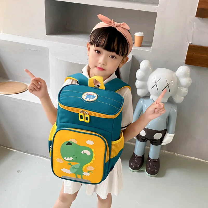 Children's Space Schoolbag Cartoon Dinosaur Rabbit Kindergarten Backpacks Preschool Schoolbag for Boys and Girls Large Capacity