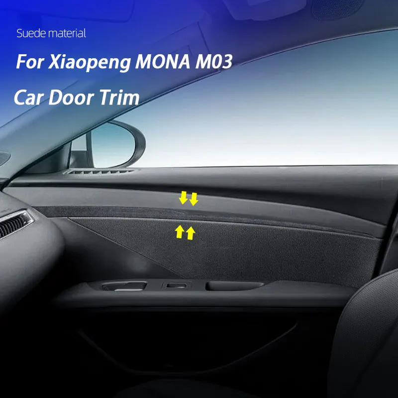 

Suede Leather Car Interior Door Edge Trim Decorative Protective Panel for Xiaopeng Xpeng MONA M03 Door Trim Sticker