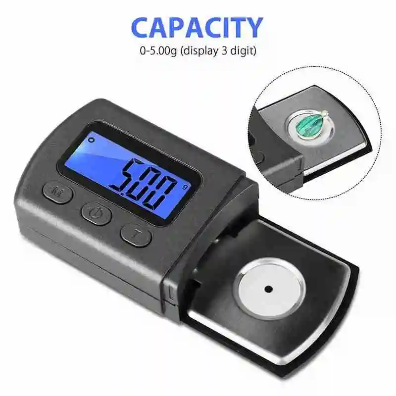 Professional Digital Turntable Stylus Force Gauge, 0.01g High Precision Backlit LCD Scale for LP Vinyl Record