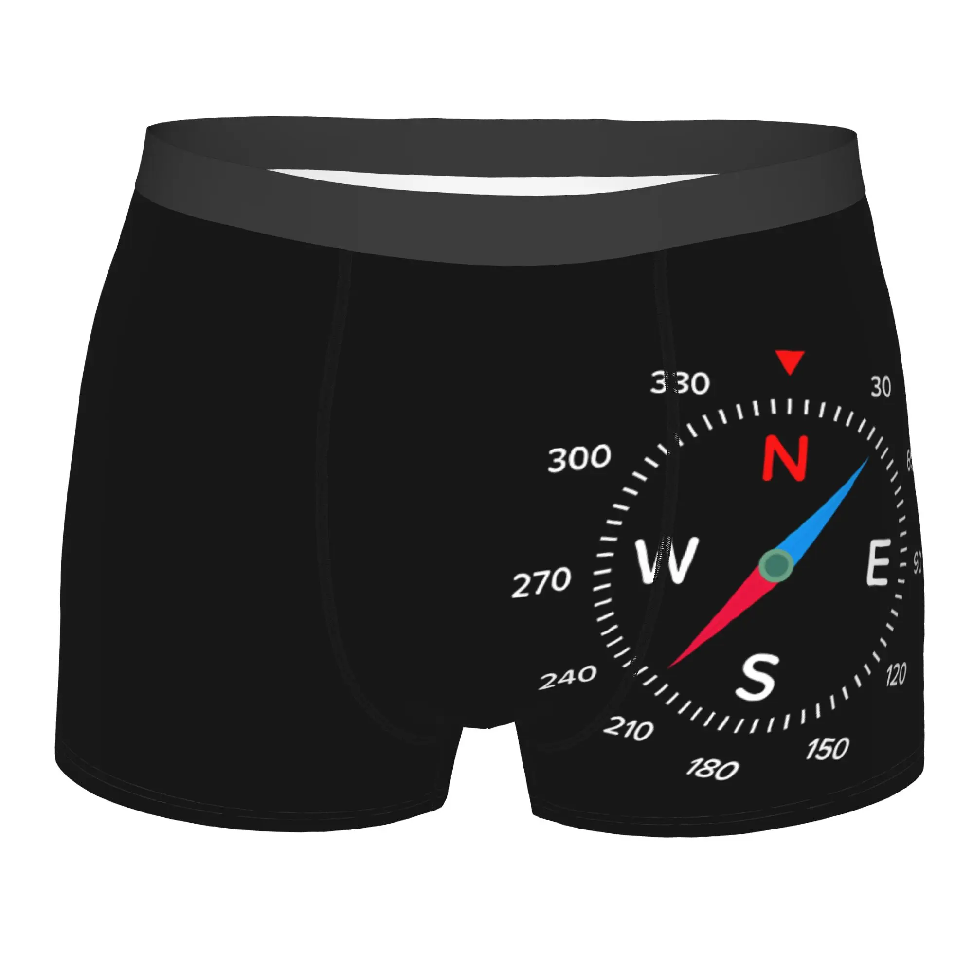 

Custom Novelty Digital Compass Boxers Shorts Panties Male Underpants Comfortable Camper Nautical Briefs Underwear