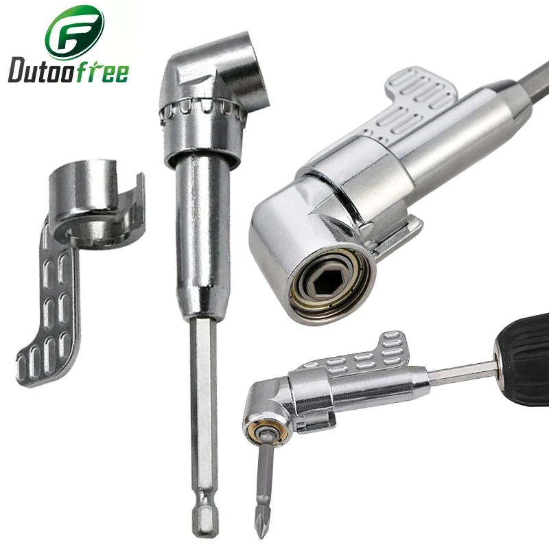 105 gradi 1/4 Hex Shank Angolo Estesa di Svolta Mandrino per Trapano Elettrico Cacciavite Strumento di Potere Accessori