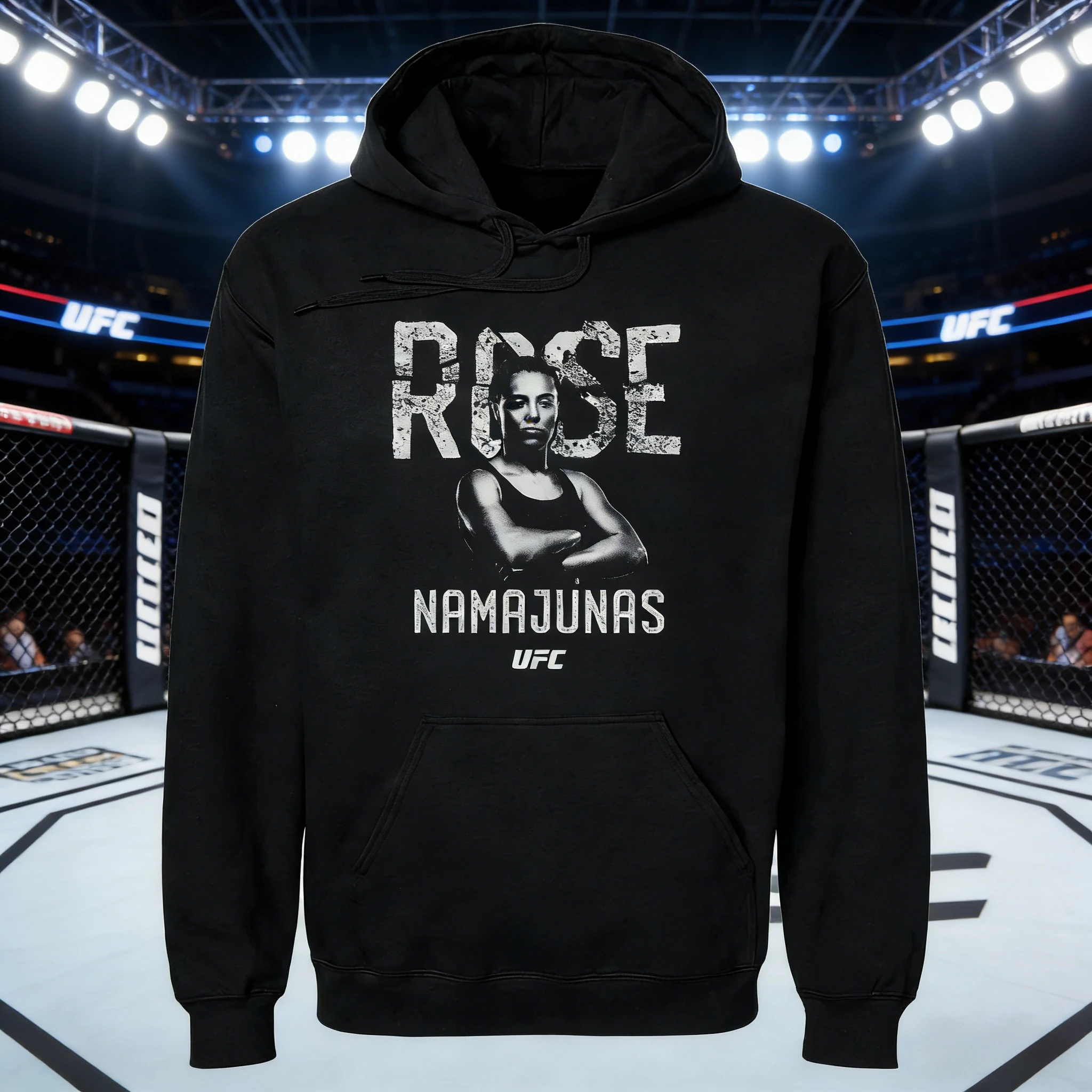 

Осень/зима 2026, UFC Rose Namajunas, боевая толстовка с рисунком, женская модная свободная повседневная хлопковая теплая толстовка, пальто унисекс