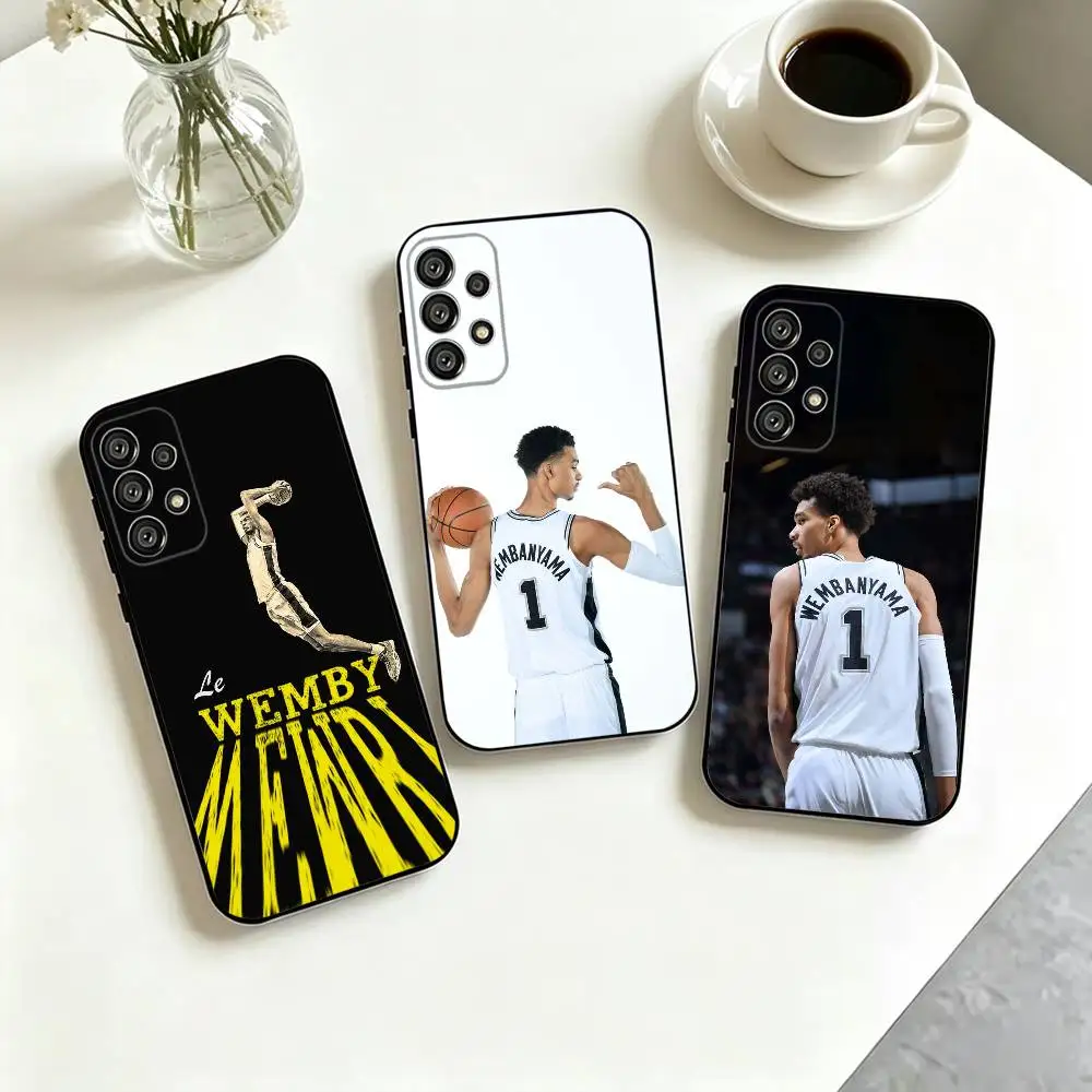 Victor-R Wembanyama Basketball  Phone Case For Samsung S25,S24,S21,S22,S23,S30,Ultra,S20,Plus,Fe,Soft Silicone Black Cover Gift