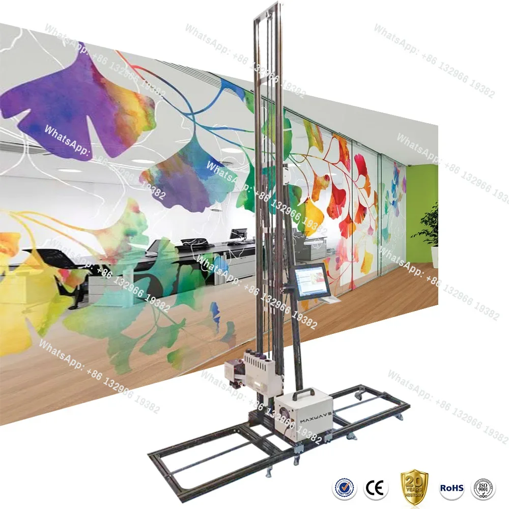 2022 Print 3M Height  Factory Large Format Eco Solvent Printer 3D 5D 6D Wall Printing Machine