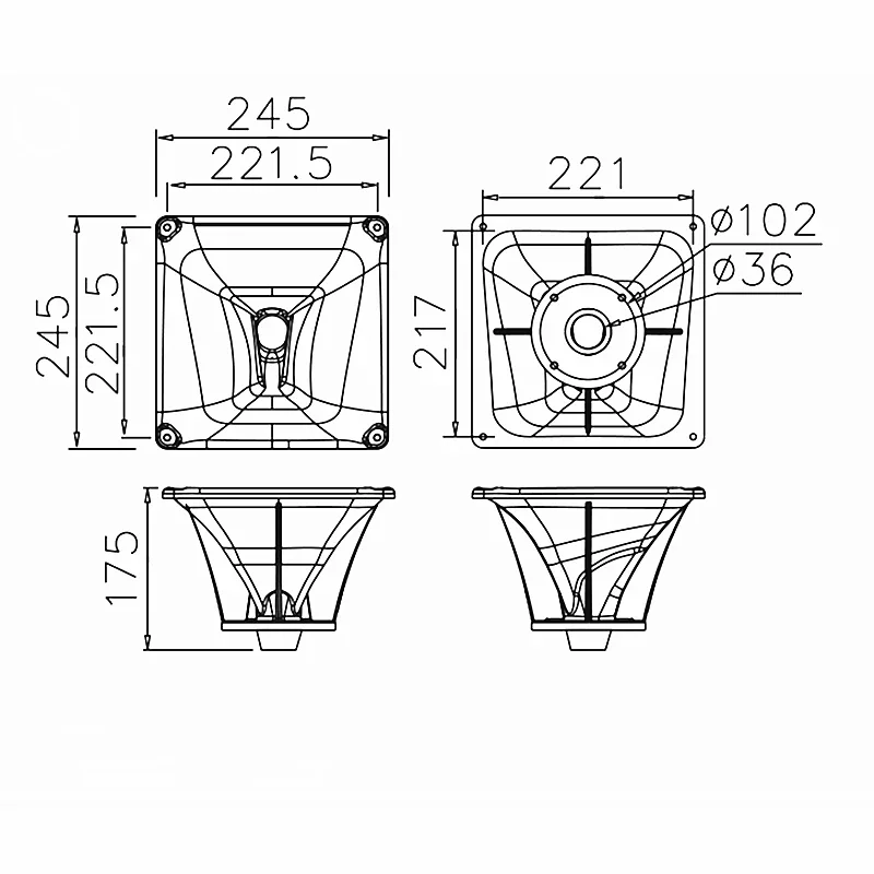 MW Audio 1"/1,4" Bühnenhorn mit Doppelröhre, 55 ° /110 ° x 50 ° Breitbandiger Wellenleiter für Profi-Lautsprecher – Detail 5