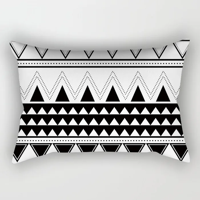 30*50cm Simple Black and White Geometric Decorative Pillowcases Polyester Throw Pillow Case Plaid Grid  Cushion Cover