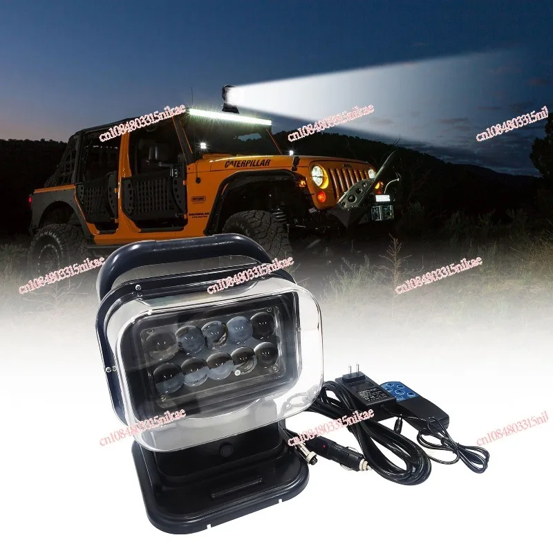 

100W Wireless Remote LED Searchlight | 360° Rotatable Car Spotlight for Off-Road & Industrial Use