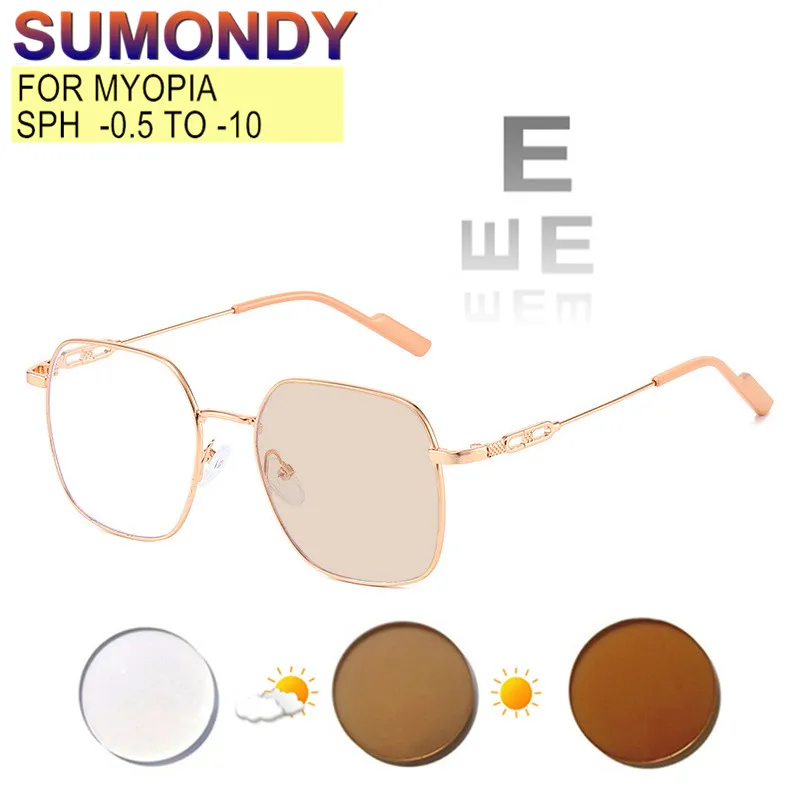 

Alloy Frame Prescription Glasses For Men Women Myopia And Astigmatism Custom For Sphere -0.25 to -10 Cylinder -0.25 to -2.0 UF44