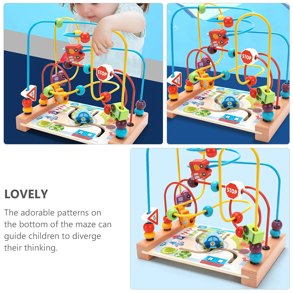 Labyrinthe de perles Abacus pour enfants, jouet pour tout-petits, cube d'activité, jouets mentaires oriels, jouet perlé en bois