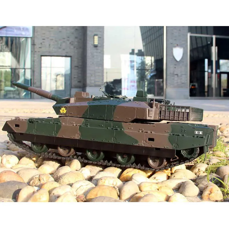 RC Tank 1/20 9CH Remote Control Tank With Sound LED Rechargeable 40CM Electronic Car 27Mhz Infrared Electric Toys For Kids Gift