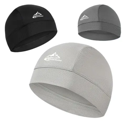 Men's Women's Summer Quick Drying Melon Skin Caps Thin Ice Silk Outdoor Cycling Cold Hats Running Sports Cycling Hats Headgear