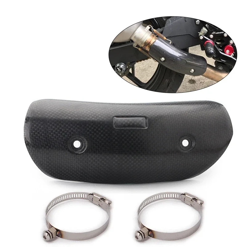 Motorcycle Exhaust Muffler Middle Connection Link Pipe Carbon Fiber Protector Heat Shield Cover Guard For Z900 z750 z250 cbr1000