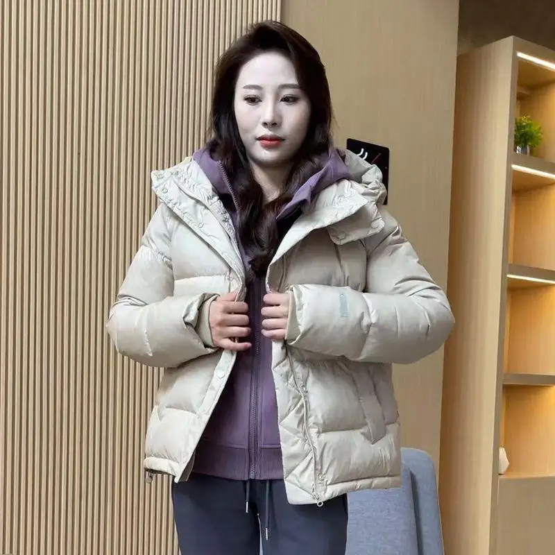 2026 Women's Short Cotton Jacket Parker Bread Jacket High-end Autumn Winter New Thick Warm Down Cotton Coat Overcoat Female