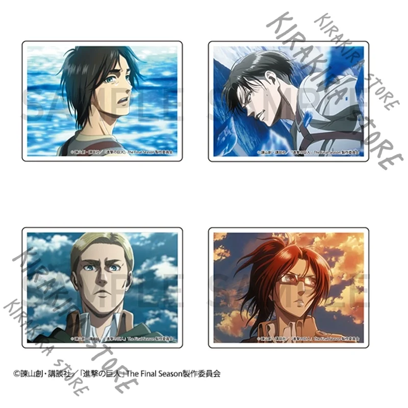 

Attack on Titan Eren Jaeger Levi Ackerman Hange Zoe Acrylic Brick Standing Sign Genuine Ornament Cosplay Manga Merchandise