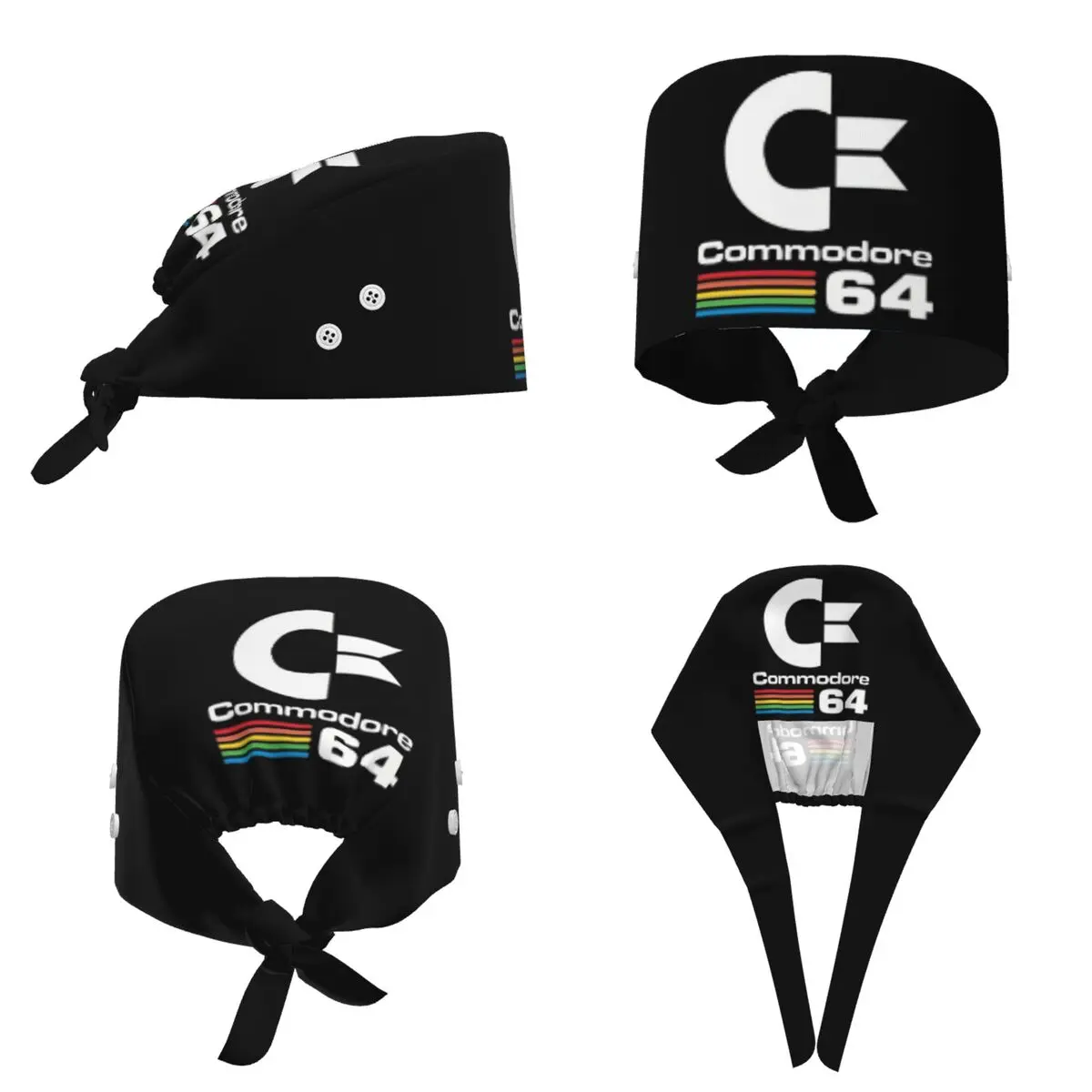 Commodore 64 Scrub Hat Doctor Working Surgical Cap Unisex Adjustable Nursing Caps for Dentist
