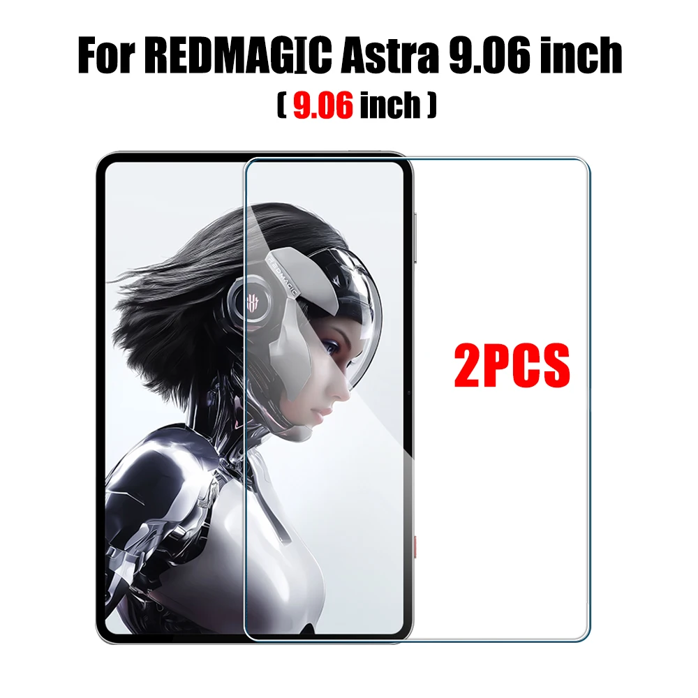2 Stück gehärtetes Glas Displayschutzfolie für Redmagic Astra Gaming Tablet Nova Red Magic Astra 2 Zubehörfolie