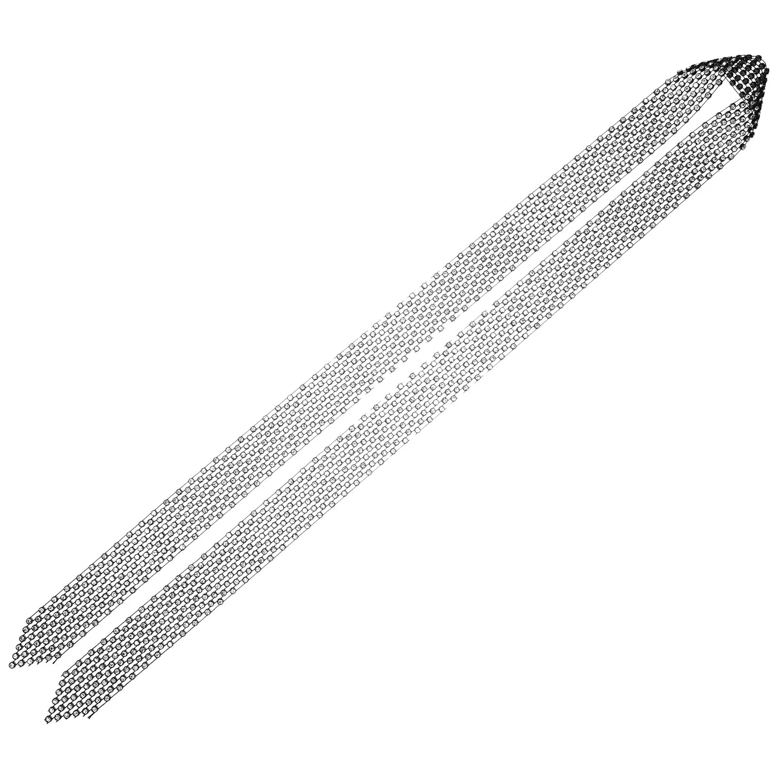 1 pçs colar de dança feminino espumante lantejoulas pescoço gravata palco desempenho acessório elegante strass gravata moda jóias