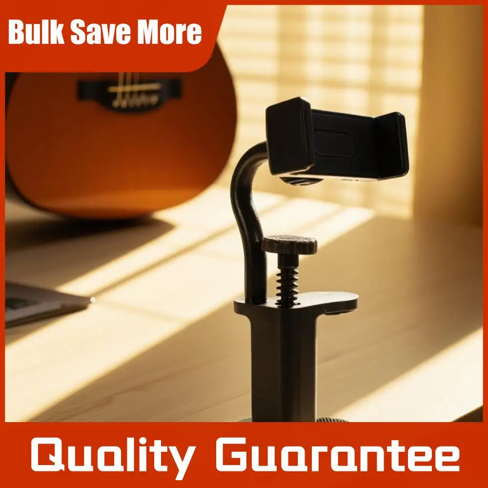 

Guitar Phone Holder Hands-Free Adjustable Phone Support Multi-Purpose Guitar Stand Holder for Recording Video-Calling Streaming
