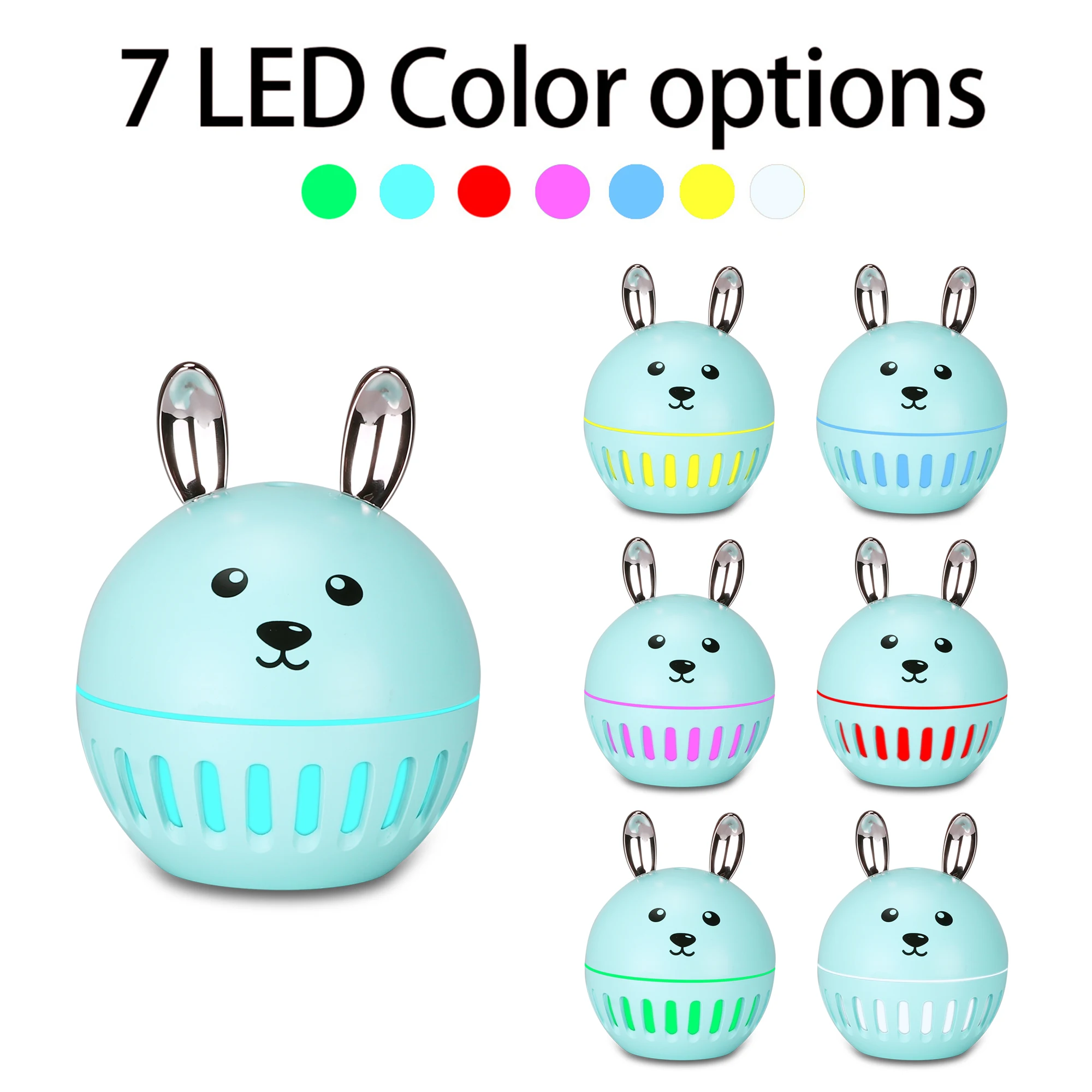 МИНИ-увлажнитель с милым кроликом, новинка 2020, дизайн, милый диффуер, увлажнитель с рисунком милого кота, экологически чистый