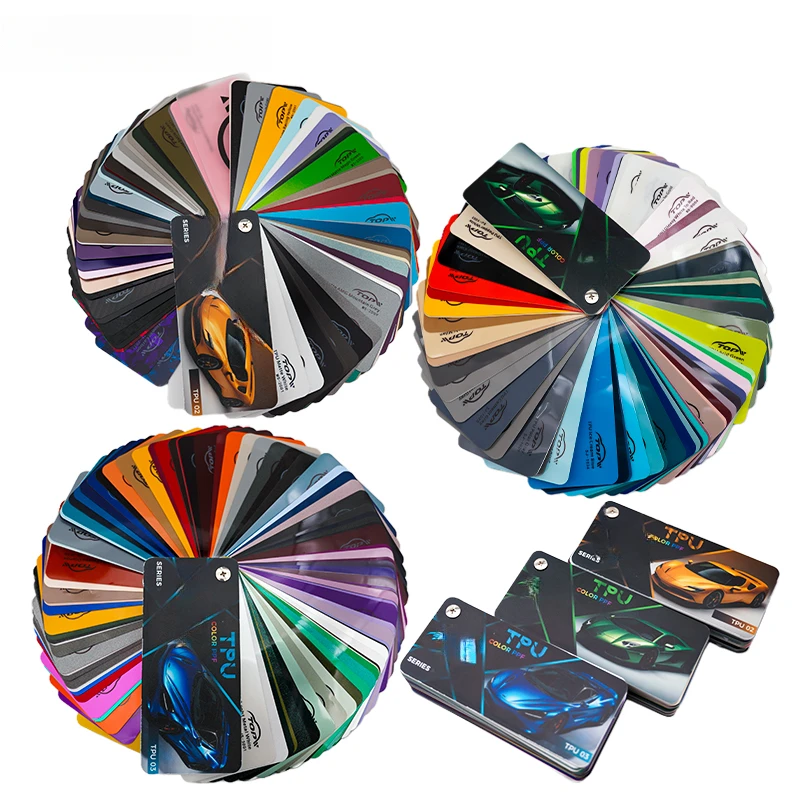 Auto Parts PVC Car Wrap Vinyl 500+ Colors Color Change Anti Scratch Full Body Film Color Card