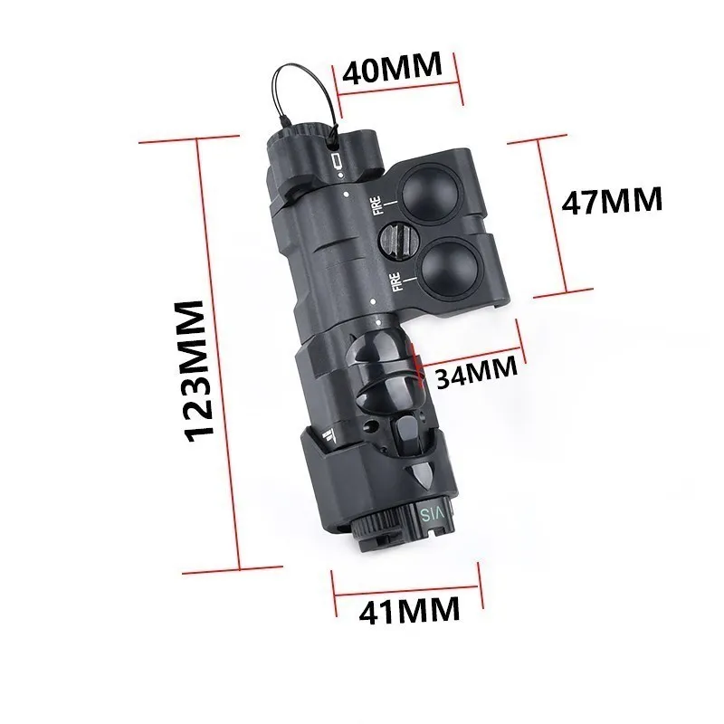 Dulpeq NGAL MAWL C1 DBAL A2 DUNILaser-Boîtier de batterie sans fonction, adapté au rail Picatinny de 20mm, modèle d'arme Airsoft