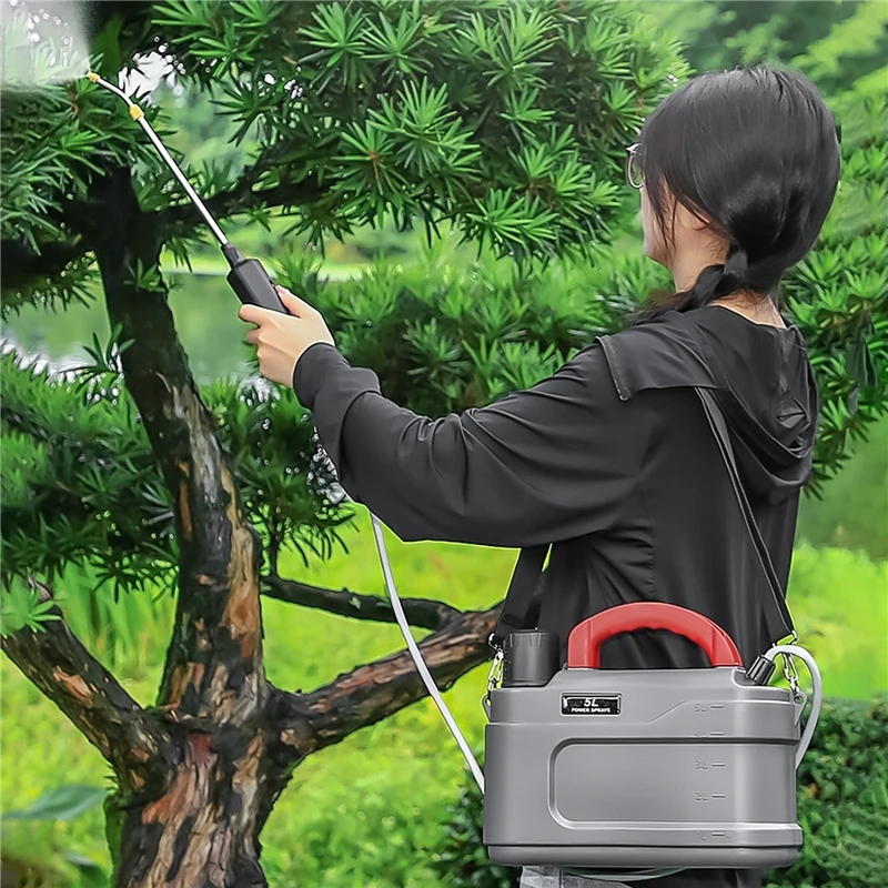 1500mAh 5L Portable Electric Sprayer Household Shoulder Automatic Pesticide Sprayer Garden Plant Watering Irrigation Tools