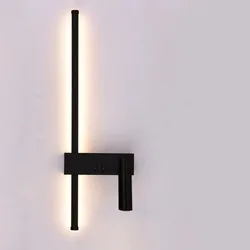 Nordic Wall Light 360 Degree Rotation LED Reading Night Lamp Adjustable With Switch For Hotel Bedroom Indoor Decor Lighting