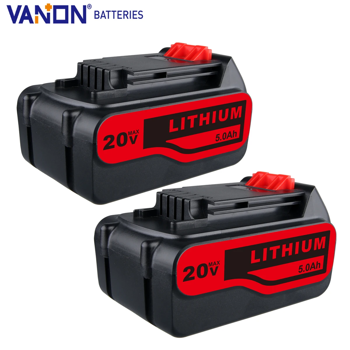 

VANON 2 упаковки LB2X4020 20 В 5,0 Ач литиевая макс. батарея LBXR20 LBXR20-OPE LB20 LBX20 LBX4020 Замена для штифта батареи Black and Decker