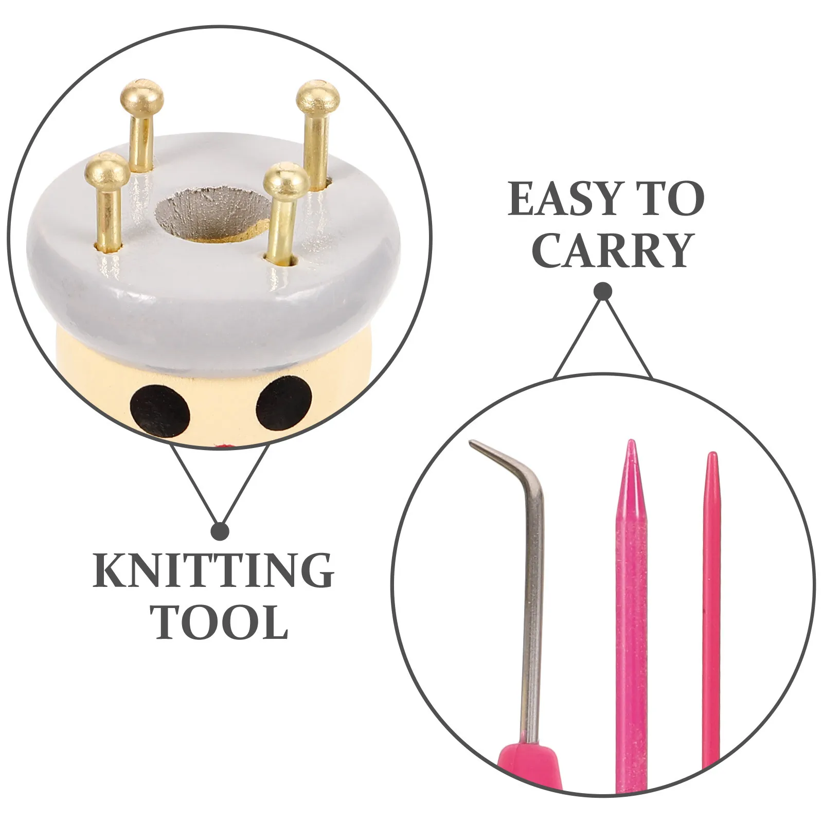 

1 set 1 Set Knitting Spool Loom Wood Knitting Tool For Diy Crafts Yarn Weaving Machine Handmade Bracelets Coasters Home Use