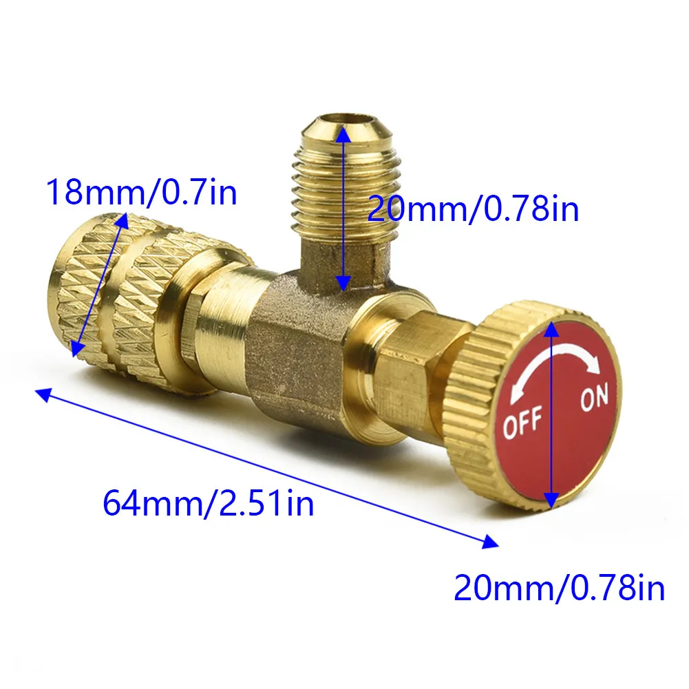 Adapter Flow Control Valve Airconditioning Koperlegering Voor 1/4\\\\\\\\\\\\\"-5/16 \\\\\\\\\\\\\'\\\\\\\\\\\\\\\'