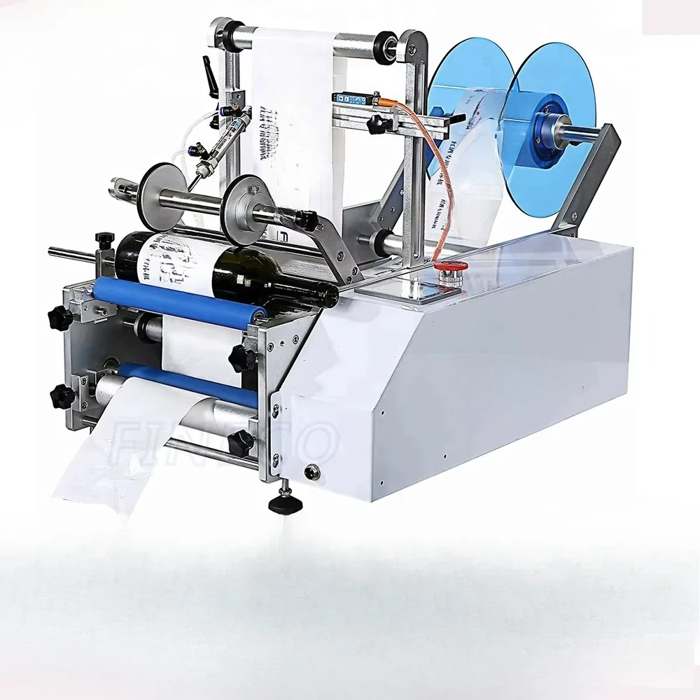 Bottle Labeling Printing MachineFK-603 Wine Double Side Sticker Round Water Semi-automatic Digital view 2