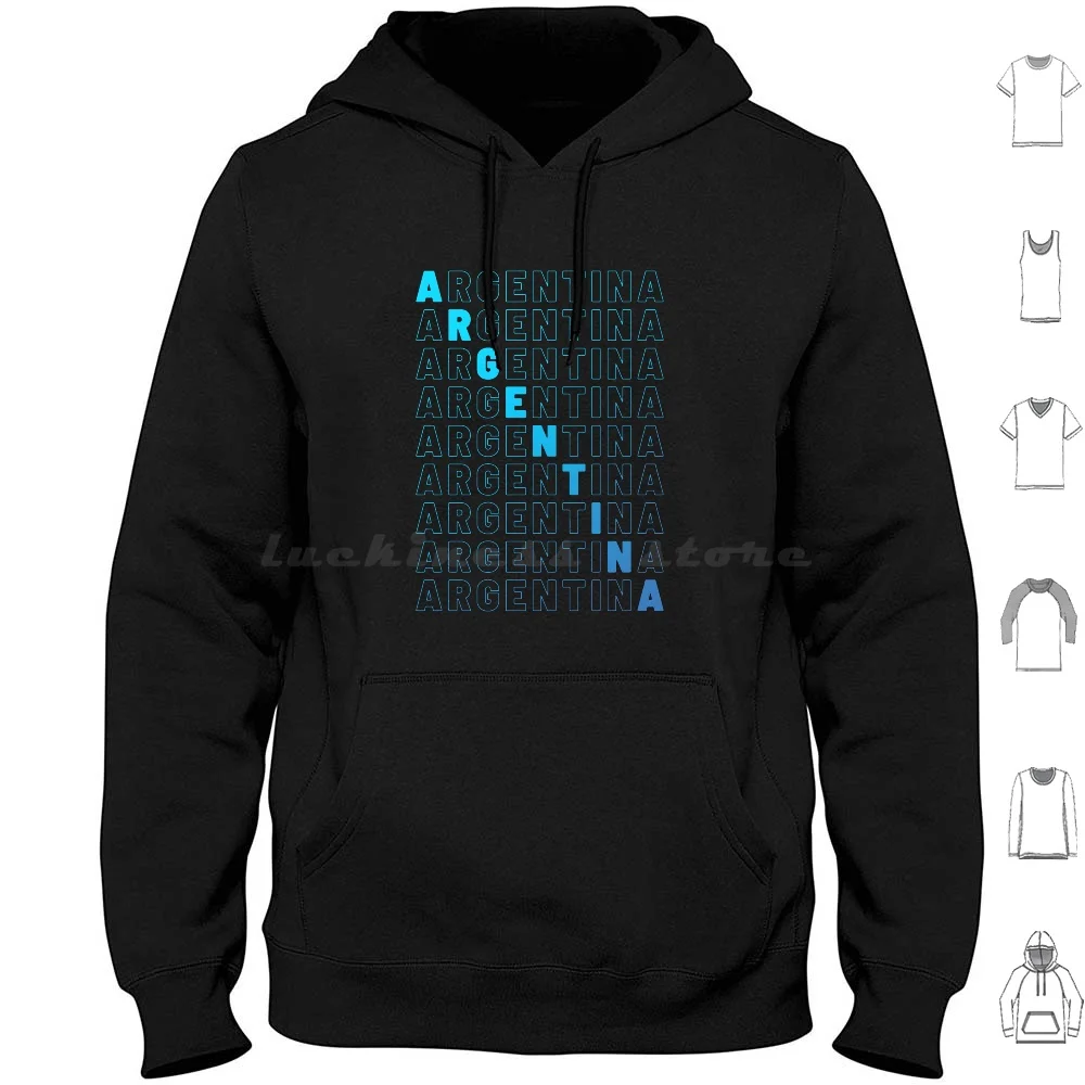 Argentina Soccer Fan Hoodies Long Sleeve Argentina Argentine Argentinean Argentinian Football Futbol Soccer 10