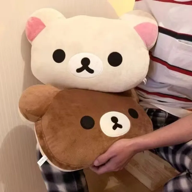 Cartoon Cute Rilakkuma Plush Warm Hand Pillow Bear Peluche Dormitory Bedhead Stuffed Toy Soft Cushion Cute Doll Birthday Gift