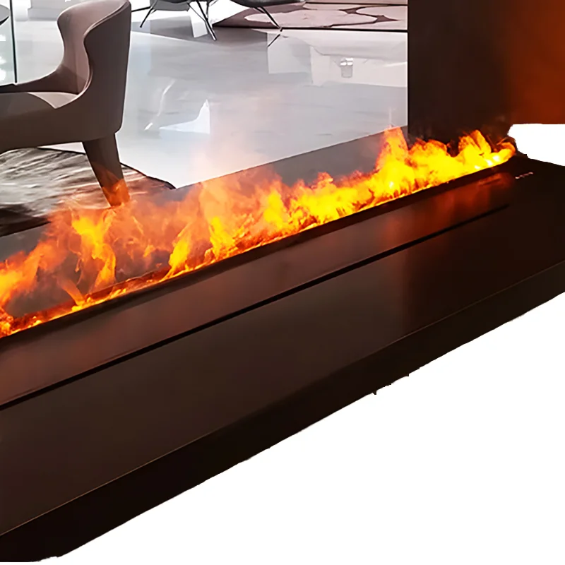 Customizable Electric Fireplace Remote Control Steam Water Color-Changing LED Wall Mounted Insert Steam Water Flame Humidifier