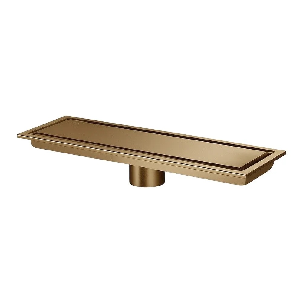 Rectangular Shower Drain with Central Outlet Design for Efficient Drainage in Bathrooms Balconies Hotels and Gyms