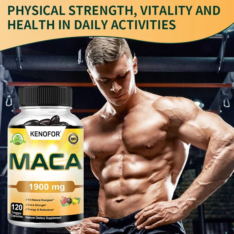 Organic Maca Root Capsules | 120 Capsules | Peruvian Maca Extract for Men and Women