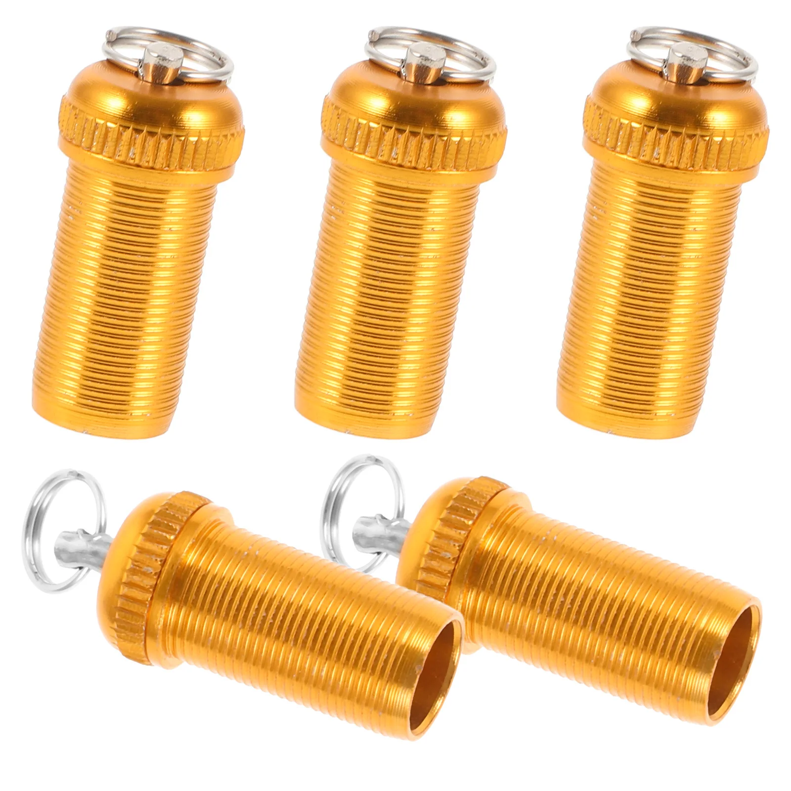 Tapón de extremo de caña de pescar, Protector de tapas de acero inoxidable para varillas de Baitcasting de fundición giratoria, reemplazo de fácil instalación, 5 uds.