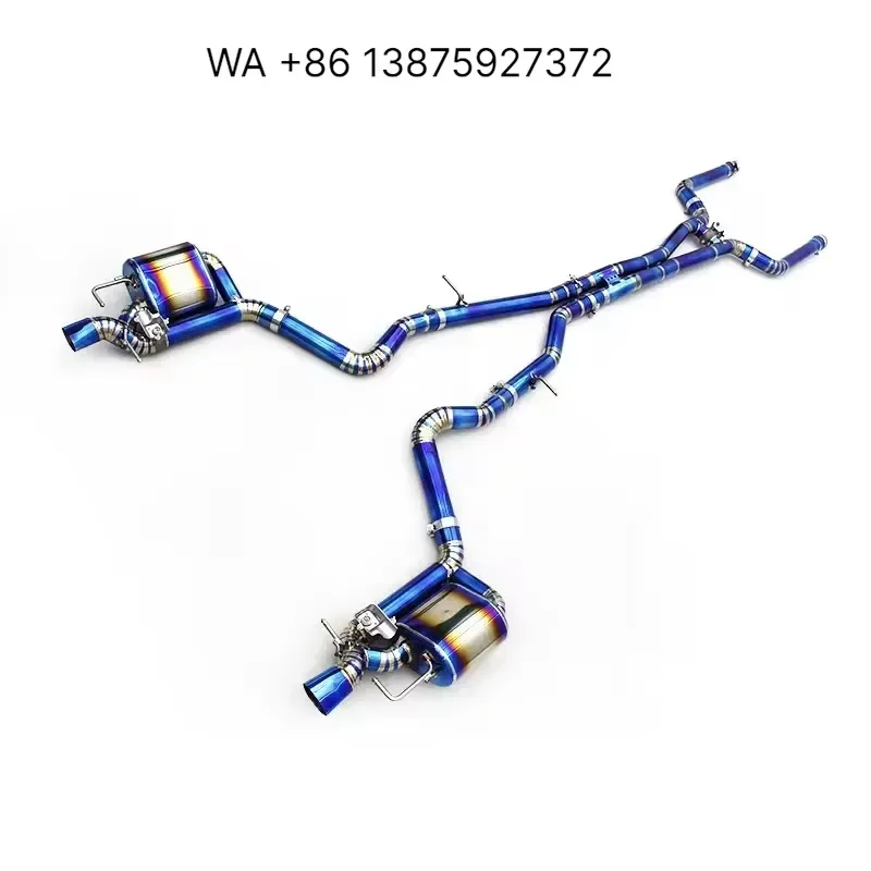 Wmwmnu for C63 W204 C Class Titanium Catback Exhaust System Valvetronic Performance Mirror Polished 1.5mm