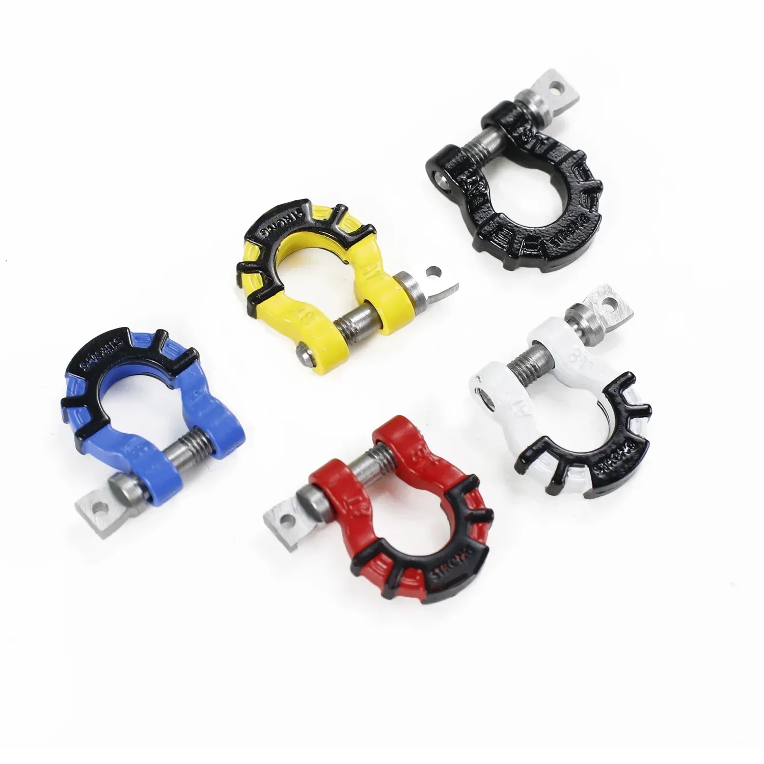 1/8 1/10 Climbing Car Front Bumper U-buckle Rescue Buckle Simulation Dual Color U-buckle+screw Decoration Upgrade Parts RC Car