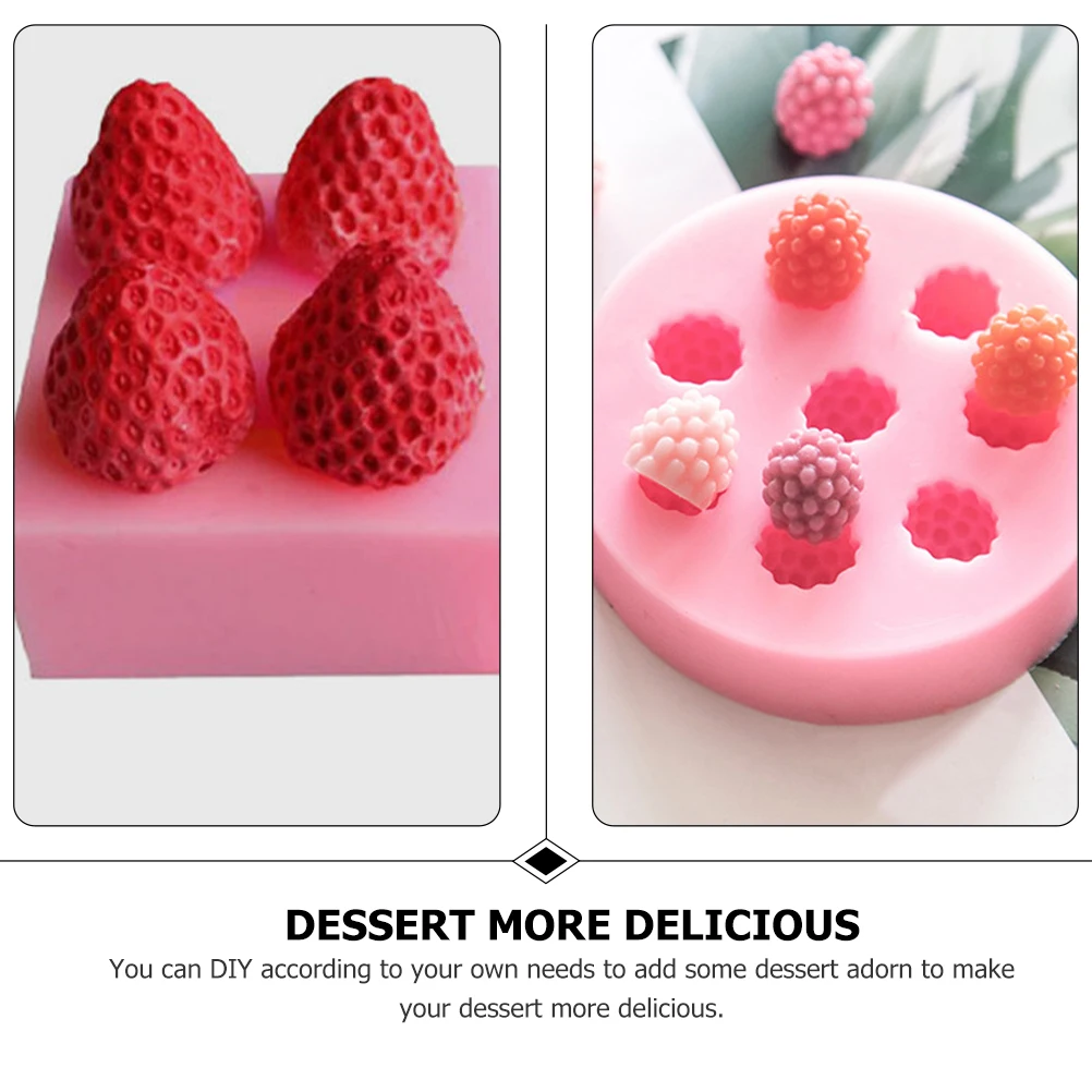 

4pcs Fruit Cake Molds Silicone Baking Casting DIY Chocolate Jelly Fondant Craft Decorations Epoxy Resin Ornaments Clay