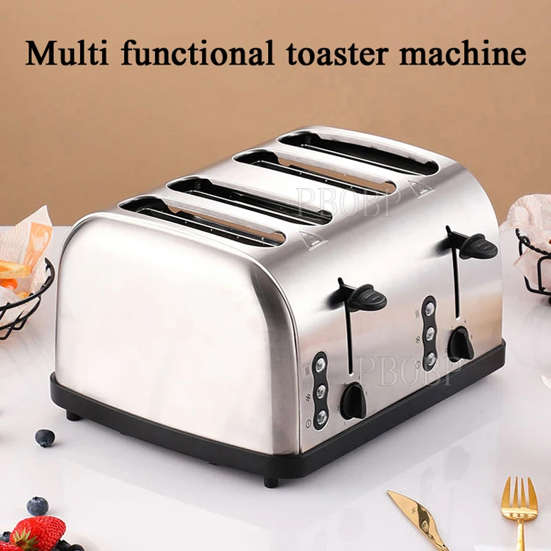 PBOBP Commercial Toaster 300 Slices/Hour Stainless Steel Restaurant Toaster Toasters