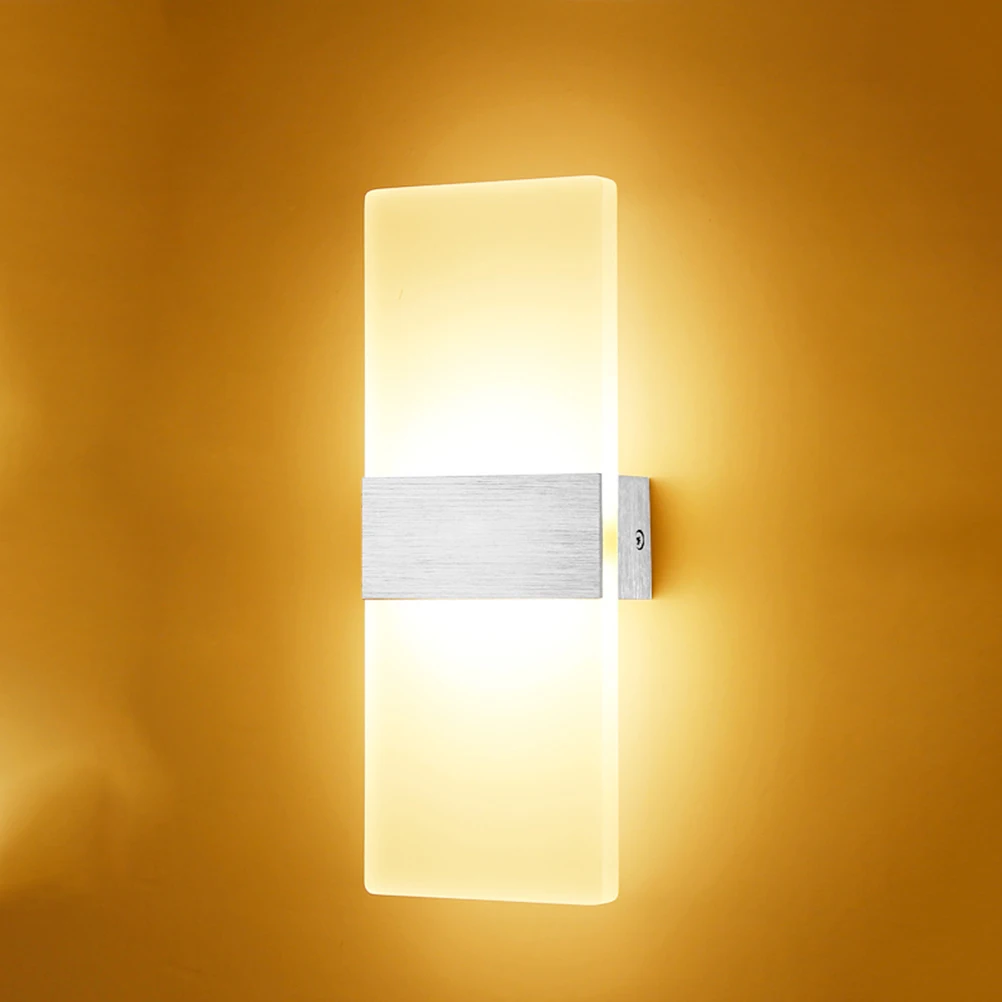 

1Pcs LED Acrylic Crystal Wall Lamp 12W Modern Wall Sconce Lighting for Bedroom Bathroom Hallway Living Room Indoor Accent Light