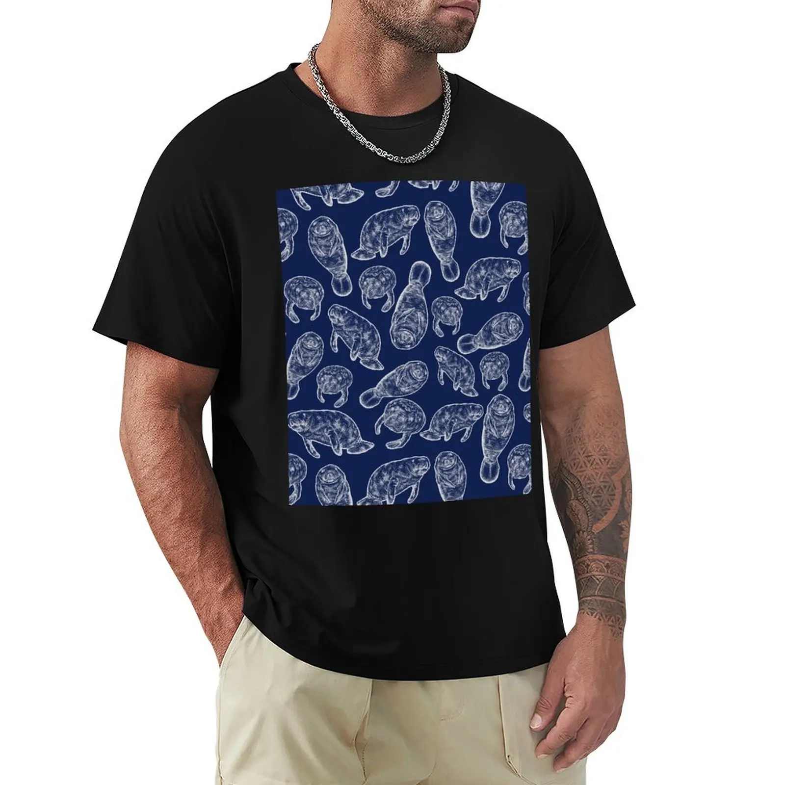 

Manatees T-Shirt anime clothes customs big and tall t shirts for men