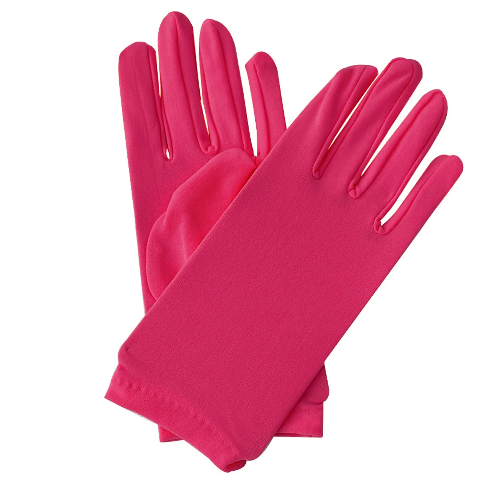Fashion Spandex Elasticity Opera Short Gloves Solid Party Prom Etiquette Performance Props Jewelry Inspection Working Gloves - view 2